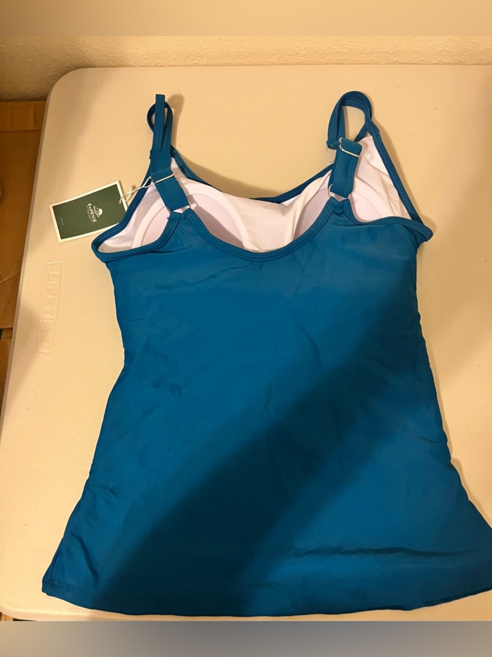 NWT - Eomenie Women’s Teal One-Piece Swimsuit - size: Medium - Picture 2 of 4